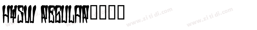 HYsw Regular字体转换